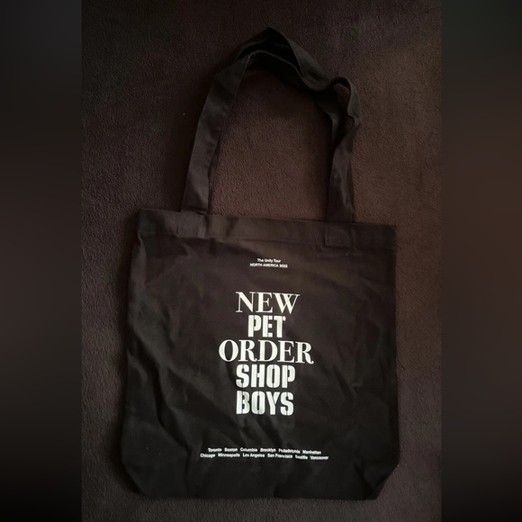 Pet Shop Boys New Order Unity Tour 2022 North America Official Logo Tote Bag NEW - Picture 1 of 10
